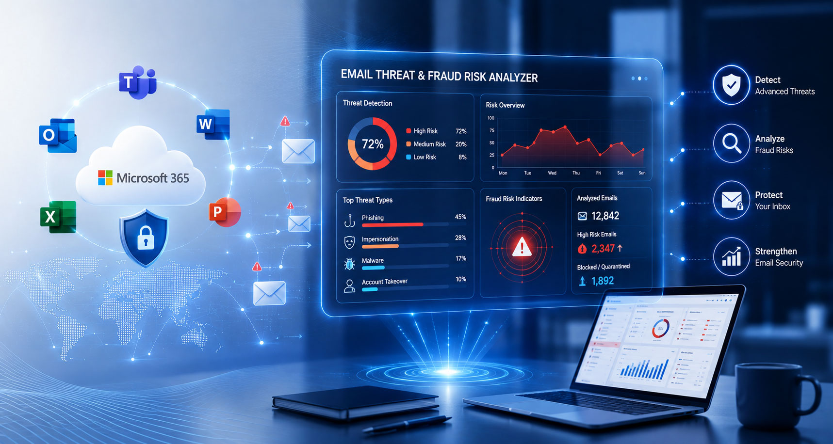 Microsoft 365 Email Threat & Fraud Risk Analyzer